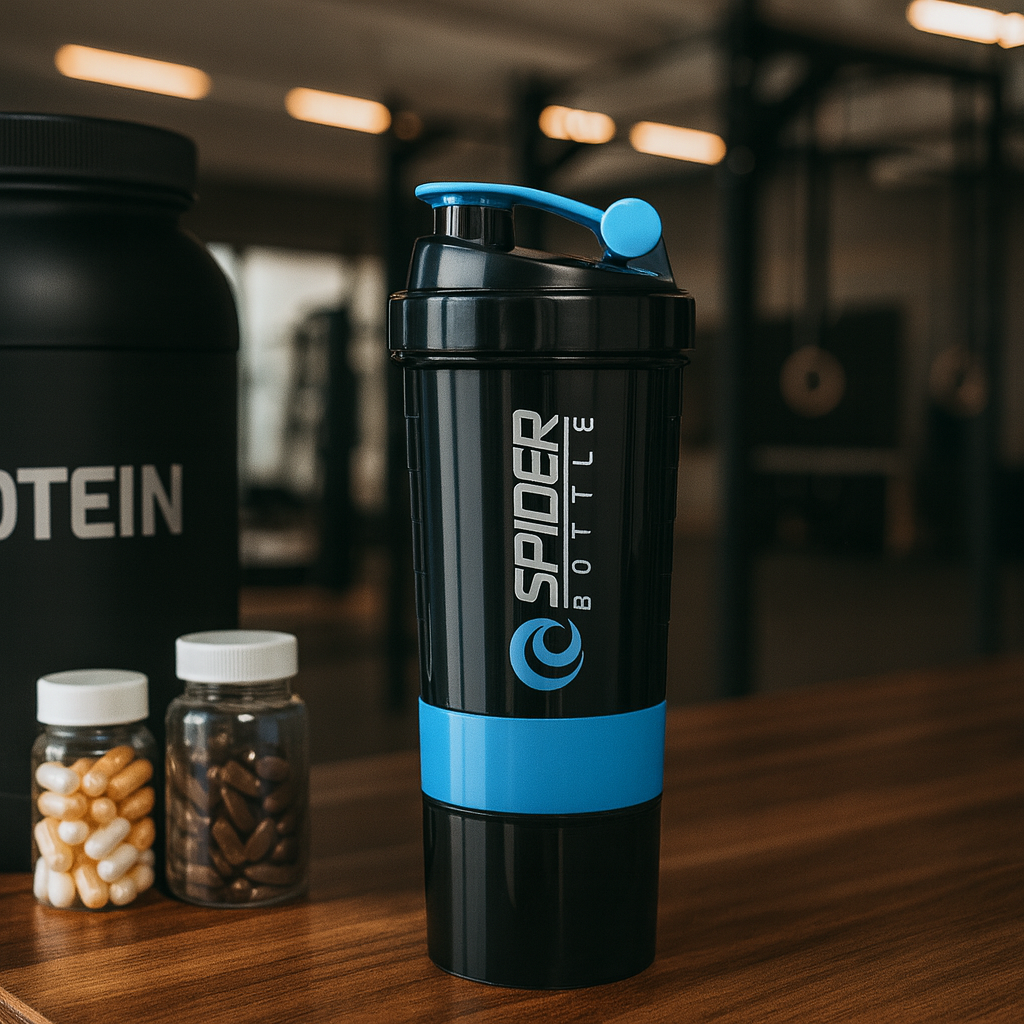 Shaker Spider Bottle – Nutrition, Hydratation, Organisation