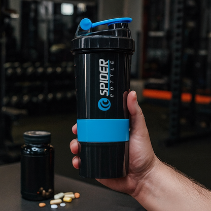 Shaker Spider Bottle – Nutrition, Hydratation, Organisation